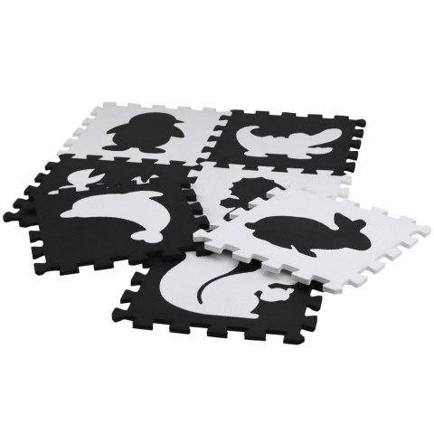 Lean Mata dla malucha Puzzle Mata Kontrastowa Edukacyjna Pianka EVA Czarno-Białe 19 ele. Lean (17481)
