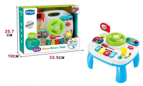 Lean Zabawka edukacyjna Panel Stolik Interaktywny Edukacyjny Kierownica 2w1 Światła Dźwięki Lean (22868)
