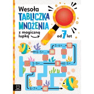 Aksjomat Książka dla dzieci Aksjomat Wesoła tabliczka mnożenia z magiczną lupką, od 7 lat