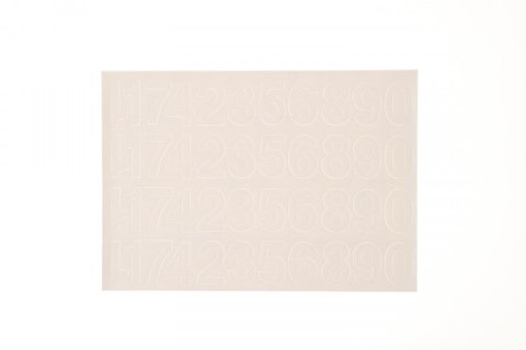 Farro Cyfry samoprzylepne białe Farro