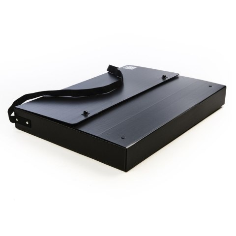 Leniar Teczka z szerokim grzbietem na zatrzask B1 czarny Leniar (90469)