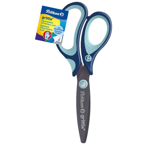 Pelikan Nożyczki Griffix zaokrąglone leworęczne niebieskie Pelikan (300008592)