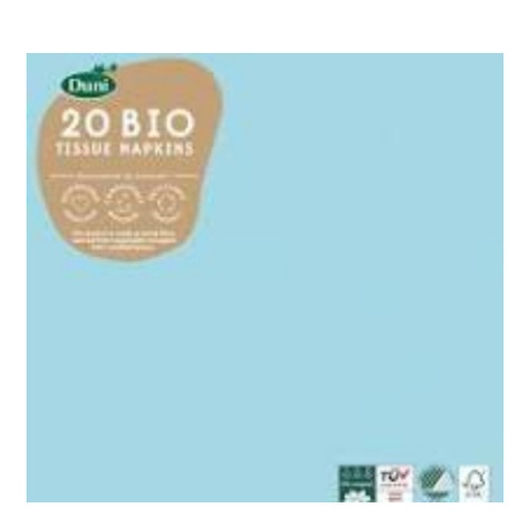 Duni serwetki papierowe 3-warstwowe 33x33cm 20szt. Miętowo- błękitne Duni serwetki papierowe 3-warstwowe 33x33cm 20szt. Miętowo- błękitne