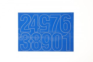 Farro Cyfry samoprzylepne niebieskie Farro