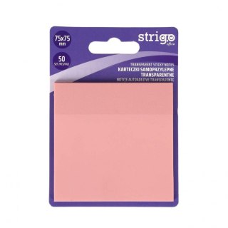 Strigo Notes samoprzylepny (karteczki) NEONOWE różowy jasny 50k [mm:] 75x75 Strigo (SSN026)