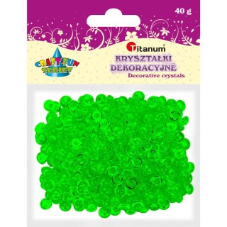 Titanum Craft-fun Kryształki Titanum Craft-fun Craft-fun kryształki pastikowe zielony ciemny (40 g)