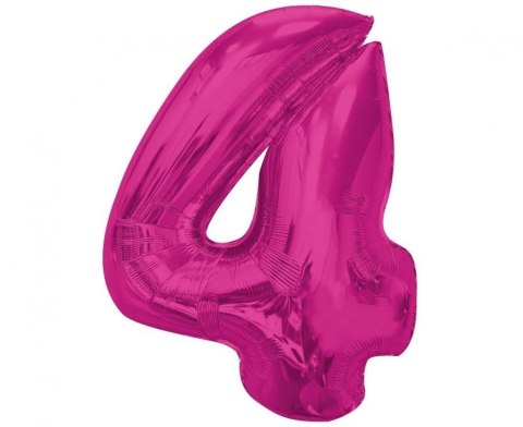Godan Balon foliowy Smart cyfra 4, różowa, 92 cm Godan (CH-S9R4)