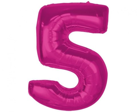 Godan Balon foliowy Smart cyfra 5, różowa, 92 cm Godan (CH-S9R5)