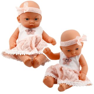 Lean Lalka Bobas Różowa Sukienka Z Koronką i Gwiazdką Opaska [mm:] 240 Lean (24448)