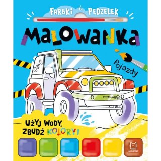 Aksjomat Książka dla dzieci Użyj wody, zbudź kolory! Pojazdy Aksjomat