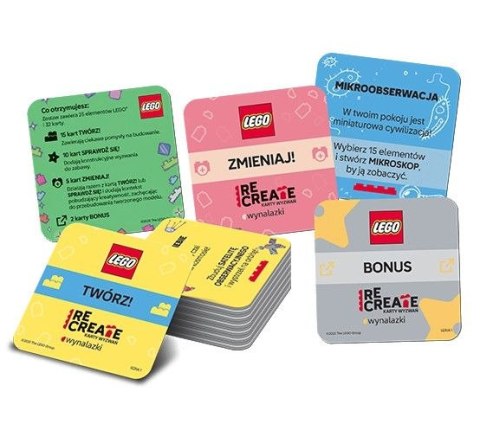 Ameet Książeczka edukacyjna LEGO® Recreate. Karty Wyzwań. Wynalazki Ameet (ACP 6608)