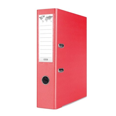 Basic Segregator dźwigniowy Basic z szyną A4 75mm czerwony (21024221-04)