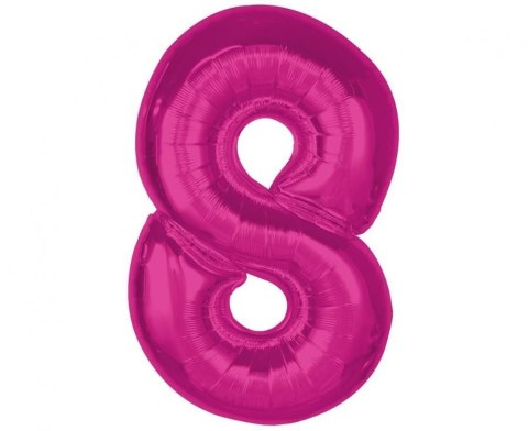 Godan Balon foliowy Smart cyfra 8, różowa, 92 cm Godan (CH-S9R8)
