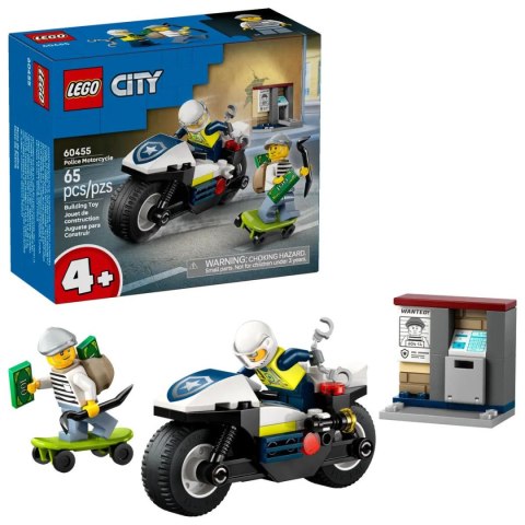 Lego Klocki konstrukcyjne Lego City Pościg na motocyklu policyjnym (60455) Lego Klocki konstrukcyjne Lego City Pościg na motocyklu policyjnym (60455)