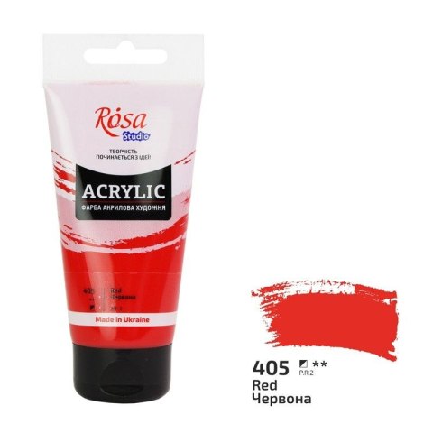 Rosa Farba akrylowa czerwona kolor: czerwony 75ml Rosa