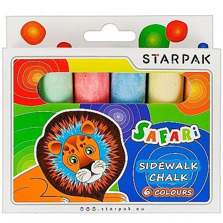 Starpak Kreda chodnikowa Starpak Safari mix (222584) 6 sztuk Starpak Kreda chodnikowa Starpak Safari mix (222584) 6 sztuk
