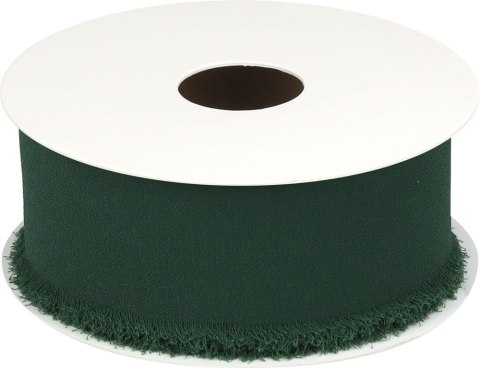 Titanum Wstążka Titanum Craft-Fun Series szyfonowa strzępiona 40x10 [mm x m] zielony butelkowy (WJ40-10-012B)