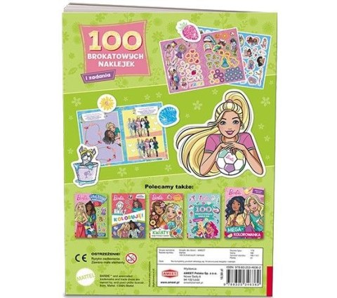Ameet Książeczka edukacyjna Barbie™. 100 Brokatowych Naklejek Ameet (NB 1101)