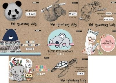 Beniamin Blok rysunkowy Kraft Liner A4 białe 80g 20k [mm:] 296x210 Beniamin (6100751)