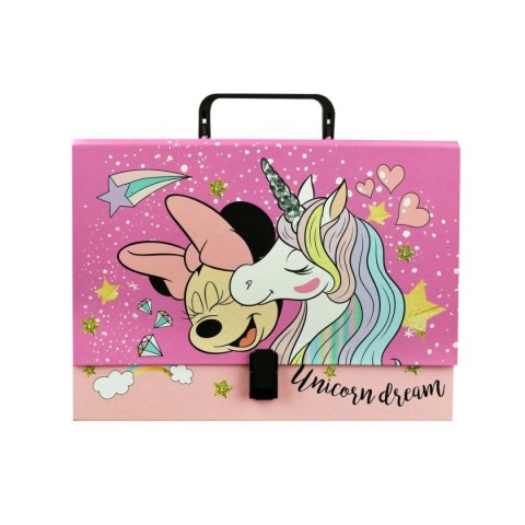 Beniamin Teczka z szerokim grzbietem na klips Minnie Mouse A4 różowa Beniamin (610285)