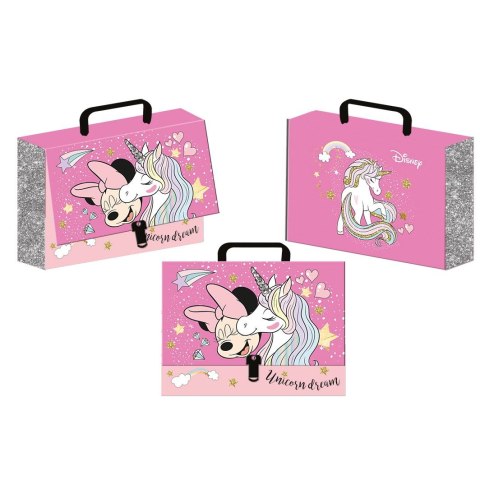 Beniamin Teczka z szerokim grzbietem na klips Minnie Mouse A4 różowa Beniamin (610285)
