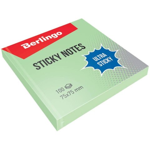 Berlingo Notes samoprzylepny (karteczki) zielony 100k [mm:] 75x75 Berlingo (270293)