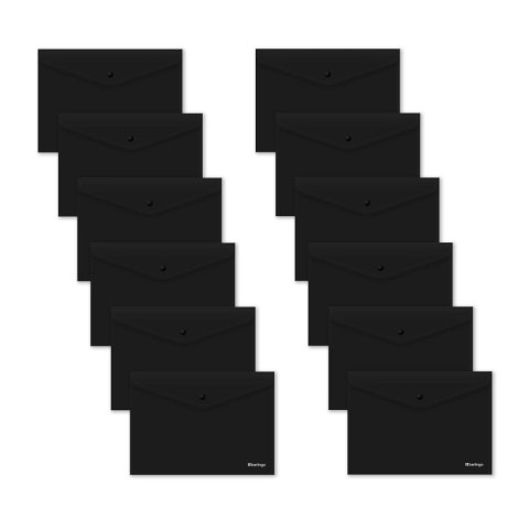 Berlingo Teczka plastikowa na guzik A4 czarny Berlingo (352682)