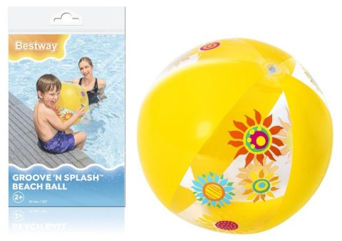 Best Way Piłka plażowa Best Way żółta PVC PCW śr. 510mm (21416)