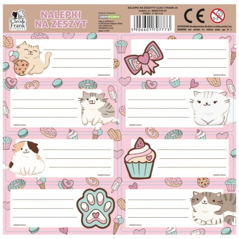 Derform Naklejka na zeszyt Cleo i Frank Derform (NNZCF45)