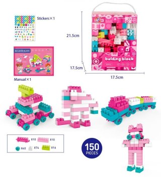 Lean Klocki konstrukcyjne różowe 150 el. Lean (23506)