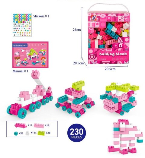 Lean Klocki konstrukcyjne Lean różowe 230 el. (23507) Lean Klocki konstrukcyjne Lean różowe 230 el. (23507)