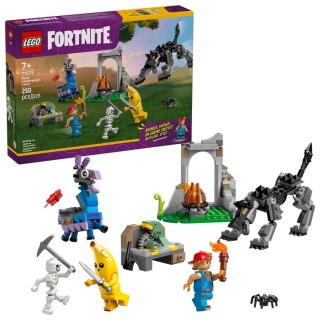 Lego Klocki konstrukcyjne Lego Fortnite Skórek i Iskra oraz obóz (77075)