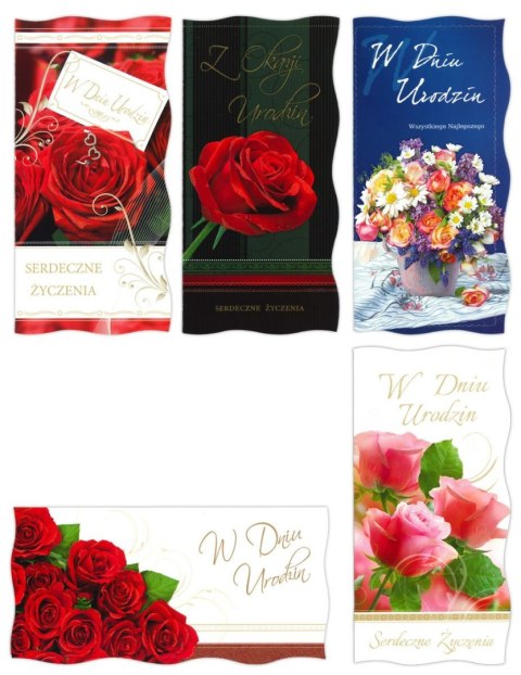 Panorama Kartka składana brokat bn DL urodziny DL Panorama (DL)