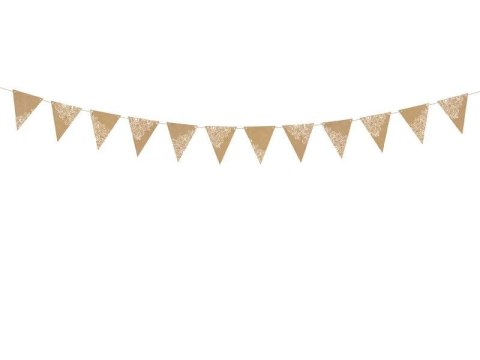 Partydeco Girlanda Flagietki, kraft, 2,1 m Partydeco (FLG17)