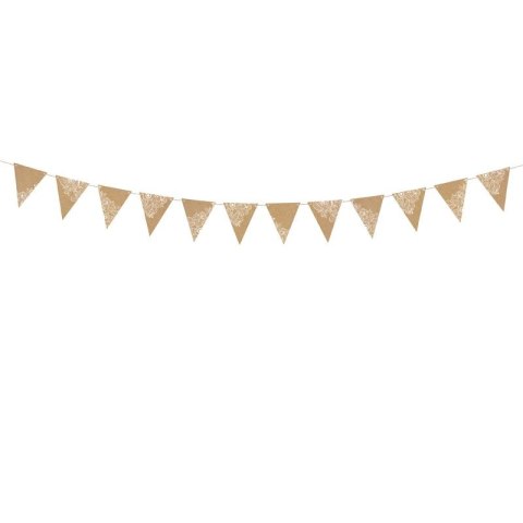 Partydeco Girlanda Flagietki, kraft, 2,1 m Partydeco (FLG17)