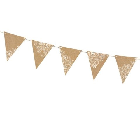 Partydeco Girlanda Flagietki, kraft, 2,1 m Partydeco (FLG17)