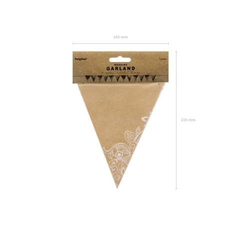Partydeco Girlanda Flagietki, kraft, 2,1 m Partydeco (FLG17)