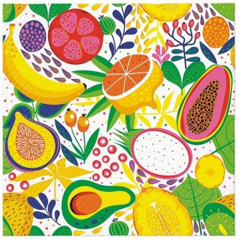 Paw Serwetki Lunch Tropical Delight różne celuloza [mm:] 330x330 Paw (SDL139000)