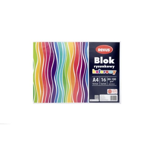 Rexus Blok rysunkowy kolorowy A4 kolorowy 16k Rexus (4409)