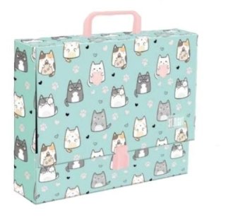 Unipap Teczka kartonowa na zatrzask Charming Cats A4 różne [mm:] 330x90 Unipap