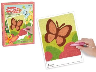 Adar Zestaw kreatywny dla dzieci obrazek do wypełniania włóczką, na rzep, 6 kolorów włóczki, dłuto Adar (623248)