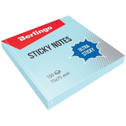 Berlingo Notes samoprzylepny (karteczki) niebieski 100k [mm:] 75x75 Berlingo (270295)
