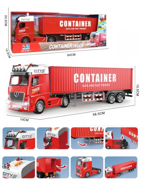 Lean Ciężarówka transportowa czerwona Lean (23114)