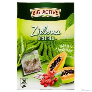 Big Active Herbata zielona papaja i jagody goji 20 saszetek Big Active