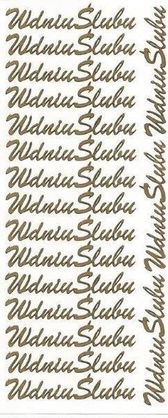 Farro Naklejka (nalepka) W dniu ślubu złote Farro (100)