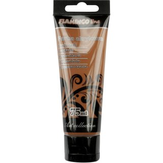 Flamingo Line Farba akrylowa kolor: brązowy jasny 75ml Flamingo Line (085)