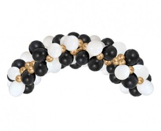 Godan Girlanda balonowa B&C biało-złoto-czarna, 70 szt. Godan (GB-ZC70)