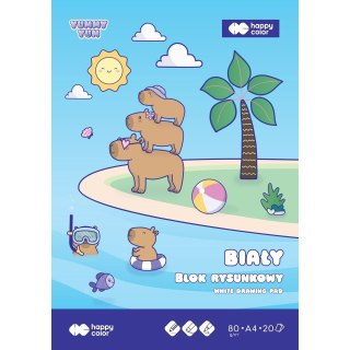 Happy Color Blok rysunkowy A4 biały 80g 20k Happy Color (HA 3708 2030-0YU)