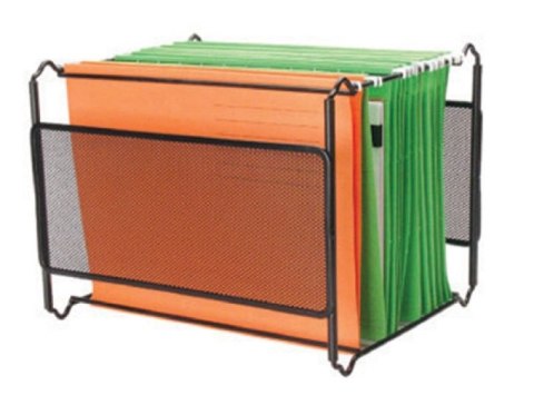 Q-Connect Kartoteka (pojemnik) na teczki wiszące mini archiwum siatka czarny metal [mm:] 335x250x 285 Q-Connect (KF00833)