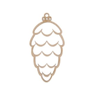 Sadpex Bombki SZYSZKA 3 3szt drewniana Sadpex (DCH33N)